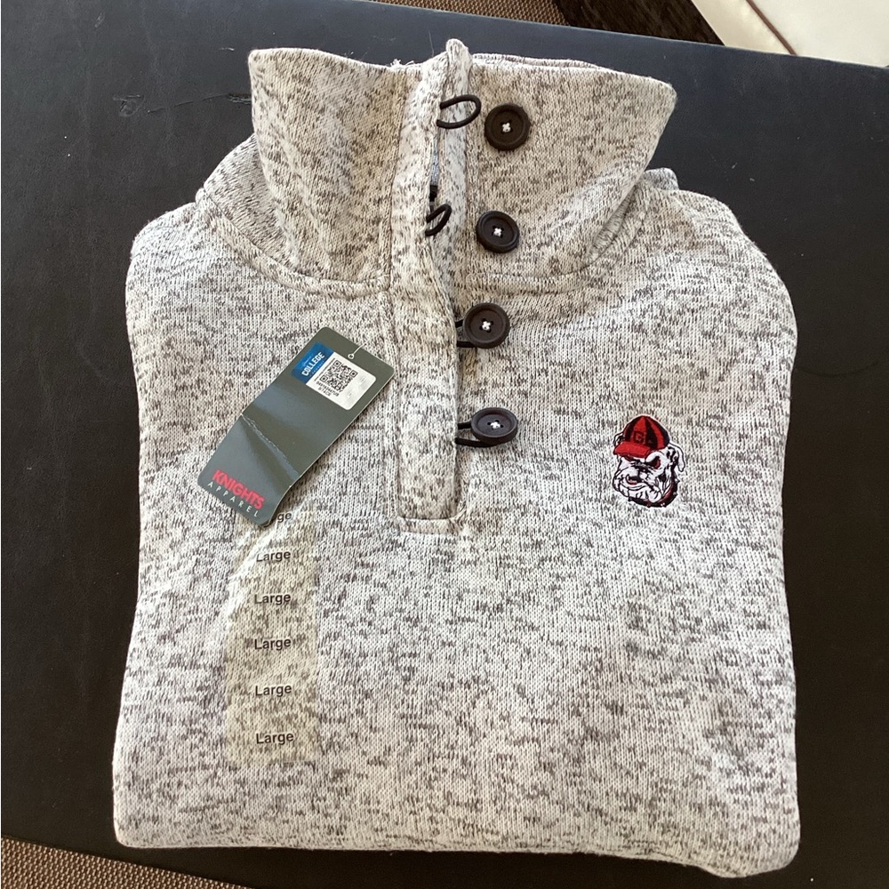Gray Button-Up Sweater